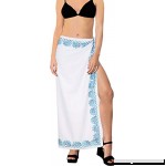 LA LEELA Women Bikini Wrap Cover up Swimwear Bathingsuit Solid ONE Size White_f414 B06WP5K9N1